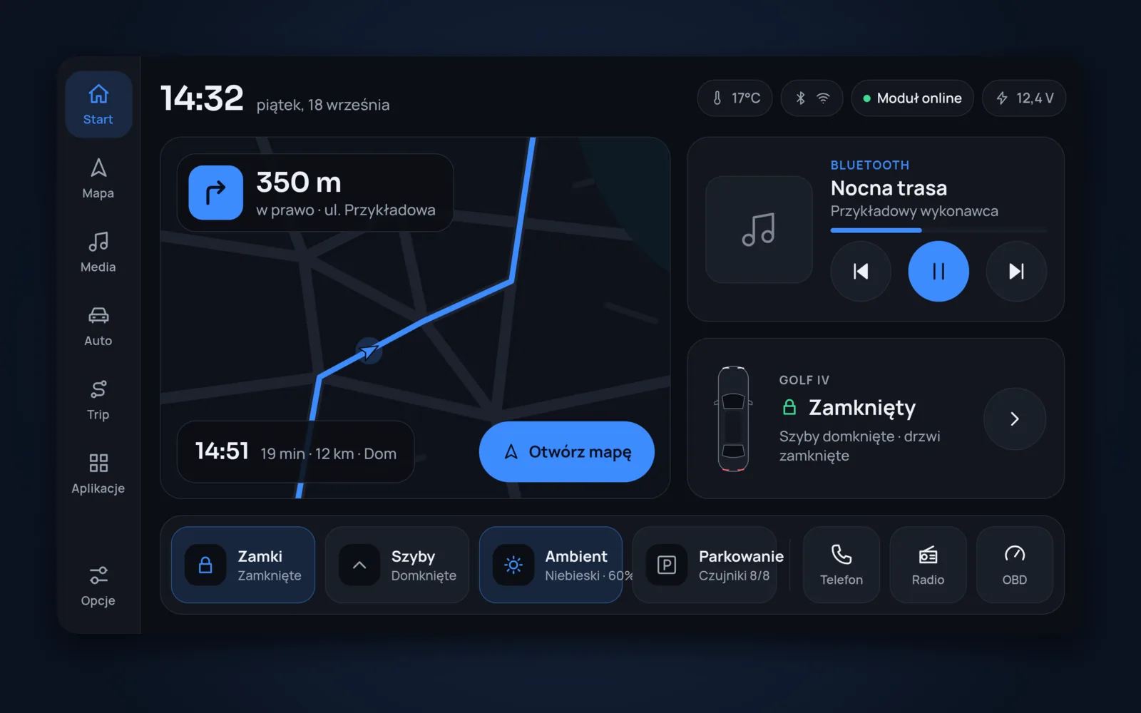 WireDrive — launcher do radia z Androidem: okładka projektu